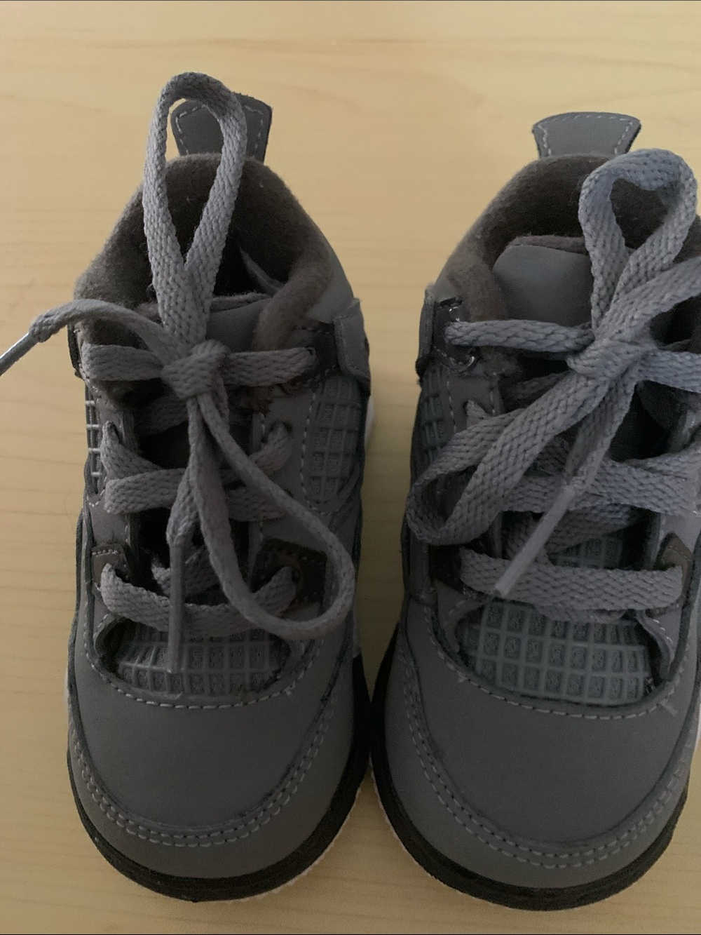 Kids Gray Lace-Up Athletic Shoes